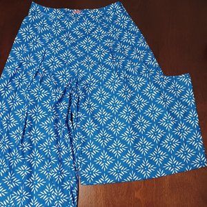 Flying Tomato Women‘s Size L Wide leg pants Boho Floral geometric pattern